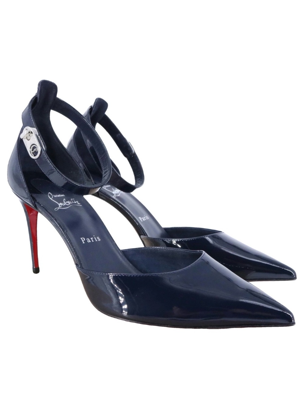 Christian Louboutin black lock 85mm heel
